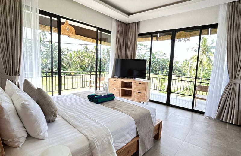 Rental of a new villa with jungle and rice field views, Ubud, Indonesia